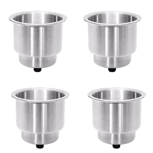 4PCS Stainless Drink Cup Holder Insert for Boat/Car/Truck RV/Camper/Yacht/Sofa - image1