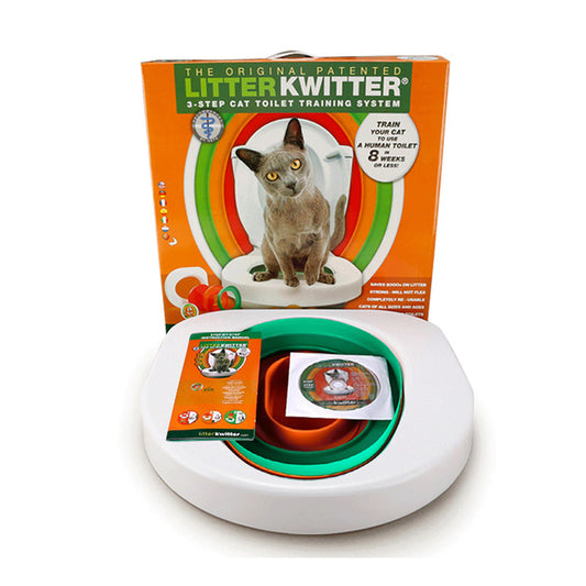 Cat Toilet Training System 3 Step Litter Kwitter Pet Training DVD Instruction - image1