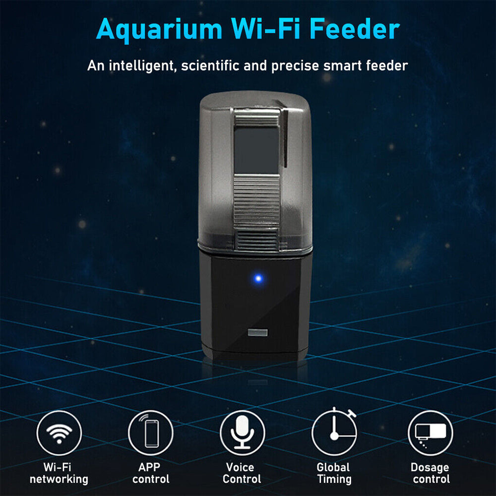 WiFi Automatic Fish Food Feeder Pet Feeding Aquarium Tank Pond Dispenser USB - image6