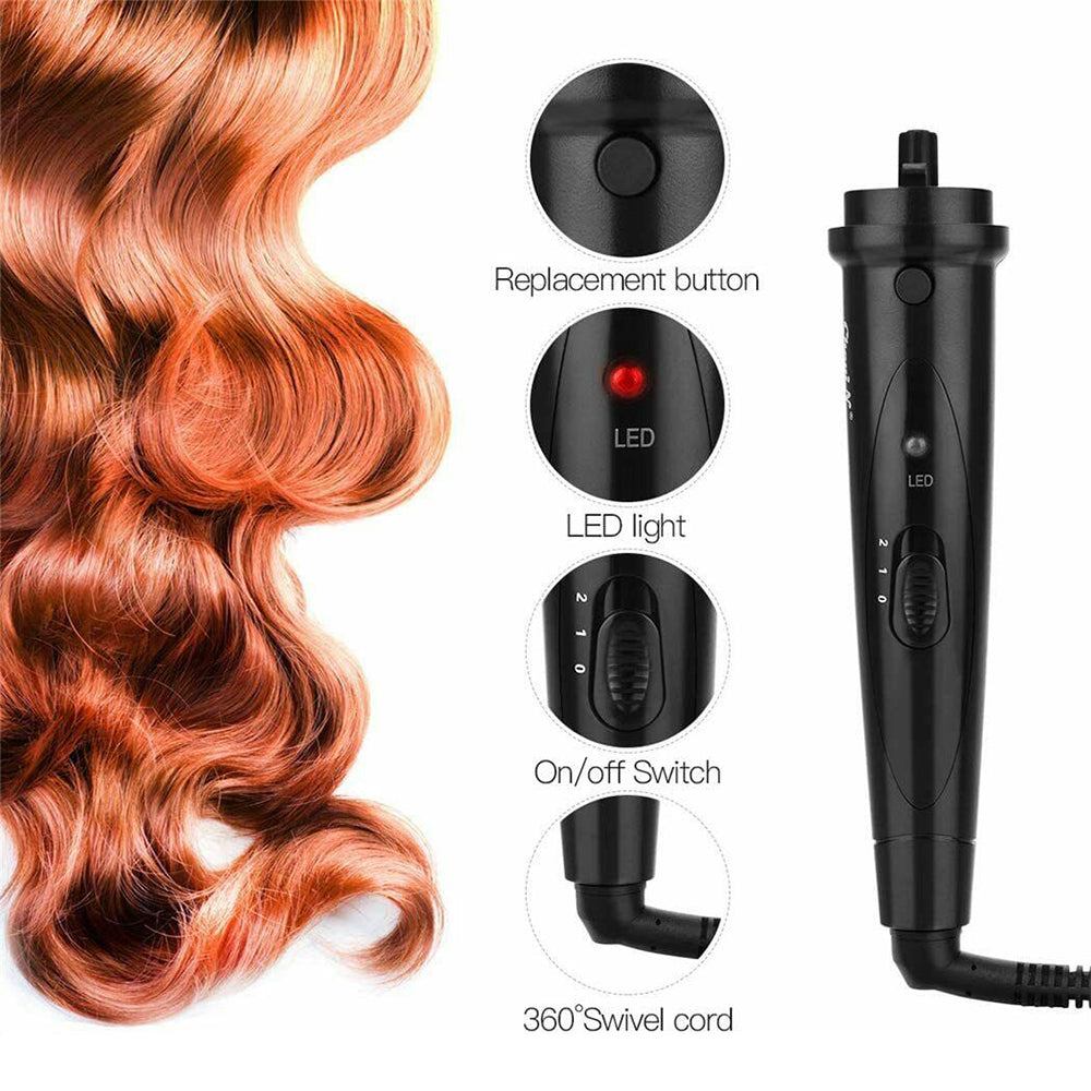 5 in 1 Hair Curler Wand Set Ceramic Styling Curling Iron Roller Barrel LED+Glove - image8