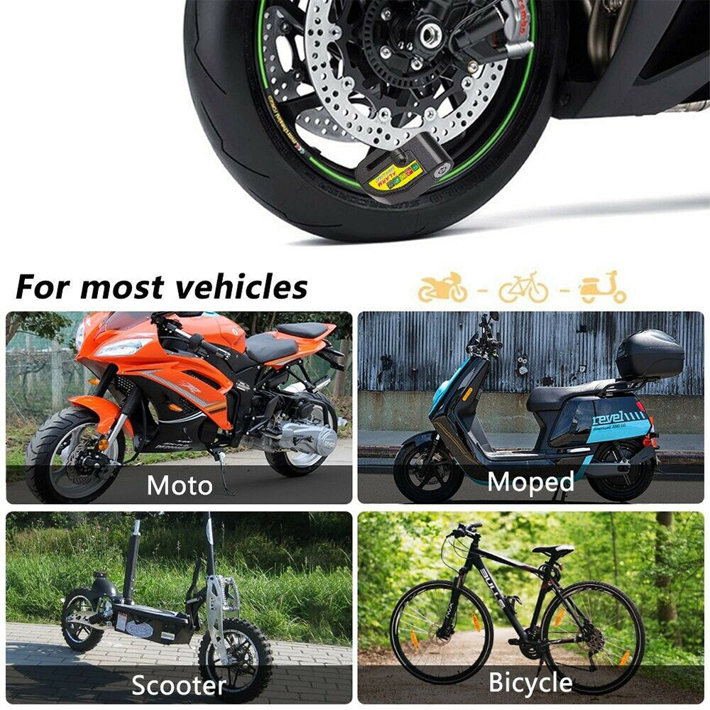 Motorcycle Alarm Disc Lock Brake Handlebar Throttle Grip Lock Bike Security - image7