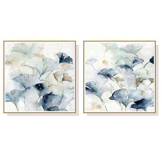 60cmx60cm Gingko Leaves By Carol Robinson 2 Sets Gold Frame Canvas Wall Art - image1