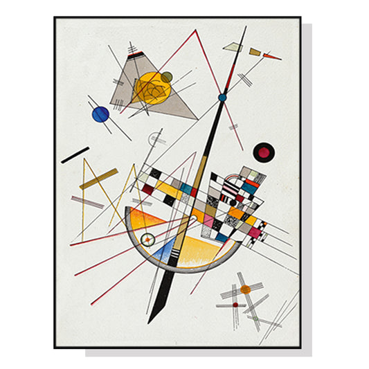 50cmx70cm Delicate Tension By Wassily Kandinsky Black Frame Canvas Wall Art - image1