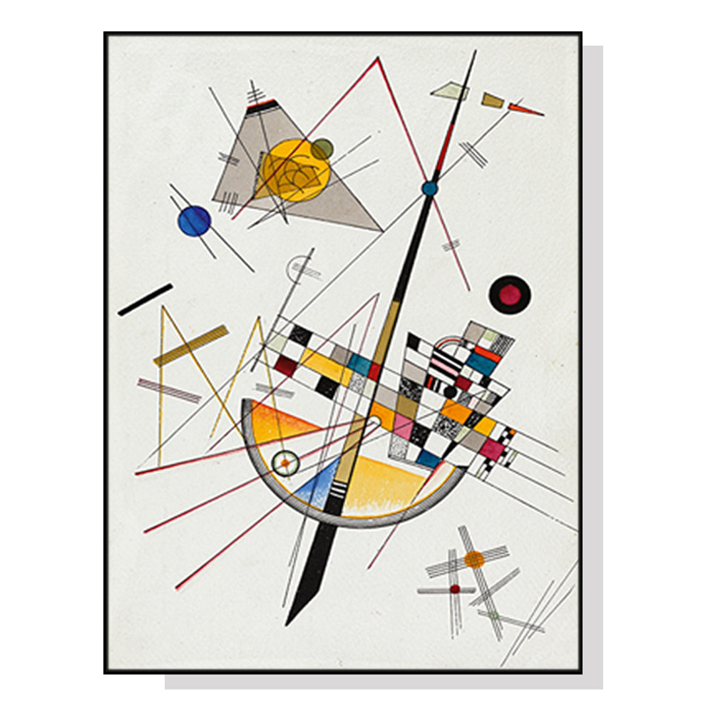 60cmx90cm Delicate Tension By Wassily Kandinsky Black Frame Canvas Wall Art - image1