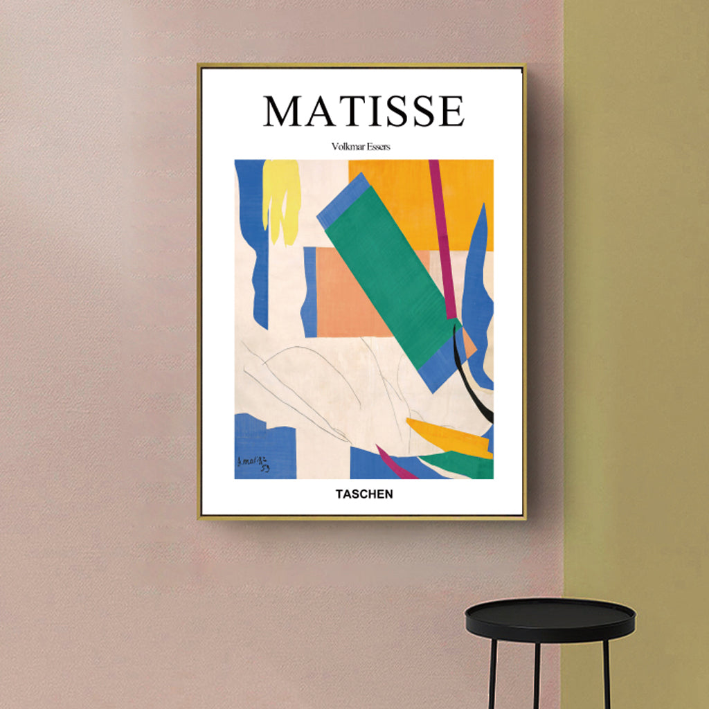 50cmx70cm Abstract colour by Henri Matisse Gold Frame Canvas Wall Art - image2