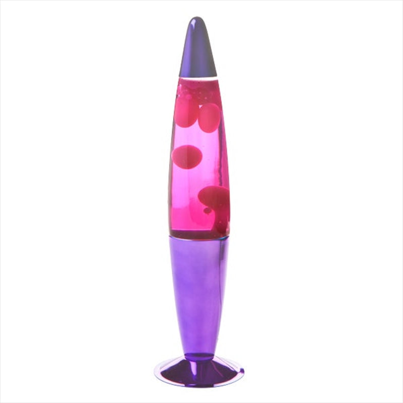 Purple/Pink Metallic Peace Lava Lamp - image1