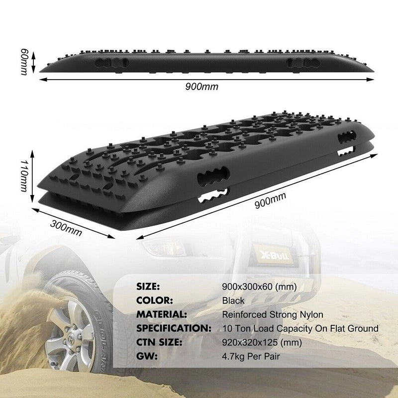 X-BULL KIT1 Recovery track Board Traction Sand trucks strap mounting 4x4 Sand Snow Car BALCK - image13