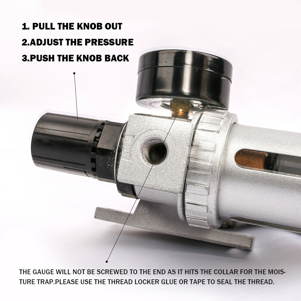 X-BULL Air Compressor Moisture Filter Water Trap Filter Regulator Mount Fitting - image4