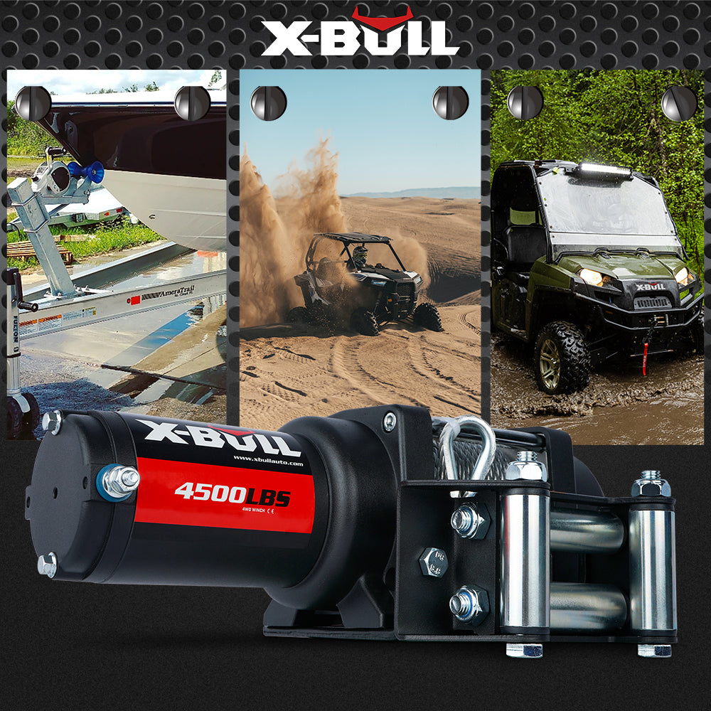 X-BULL Electric Winch 4500LBS/2041KG Steel Cable Wireless Remote Boat ATV 4WD - image2