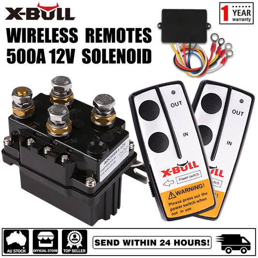 Winch Solenoid Relay 12V 500A Winch Controller Twin Wireless Remote4WD4x4 - image1