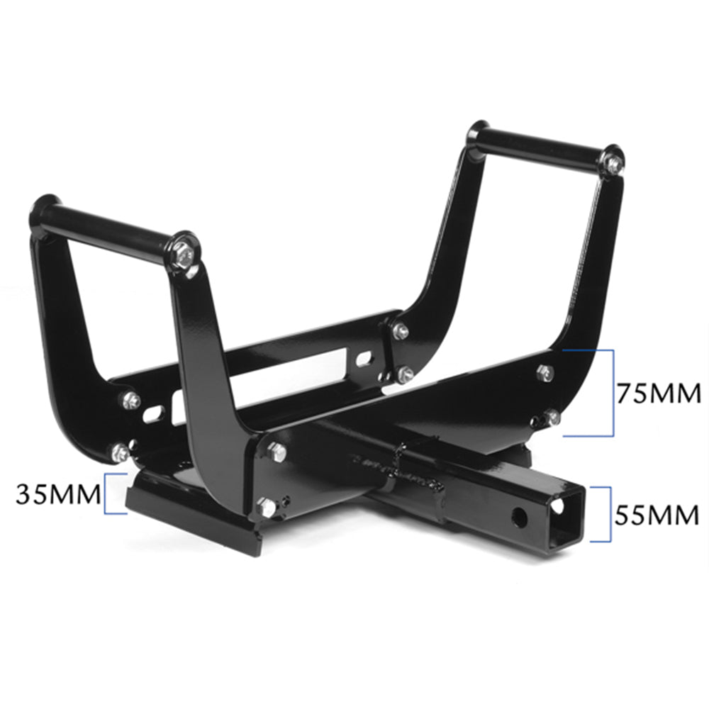 X-BULL Winch Cradle Mounting Plate Bracket Foldable Steel Bar Truck Trailer 4WD Universal For 9000 10000 12000 13000 14500LBS winch - image8