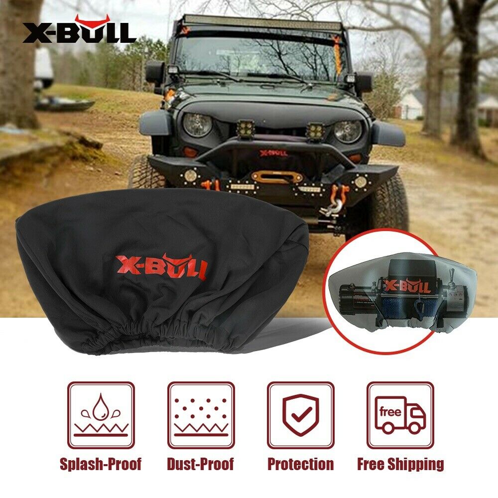 X-BULL Winch Cover Waterproof fits 8000-17000LBS Winch Dust Cover Soft 4X4 - image2