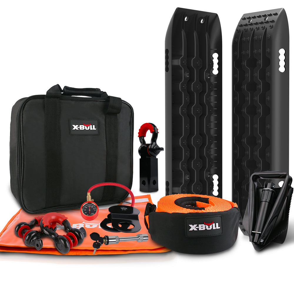 X-BULL Winch Recovery Kit 13PCS Recovery tracks /Snatch Strap Off Road 4X4 - image1