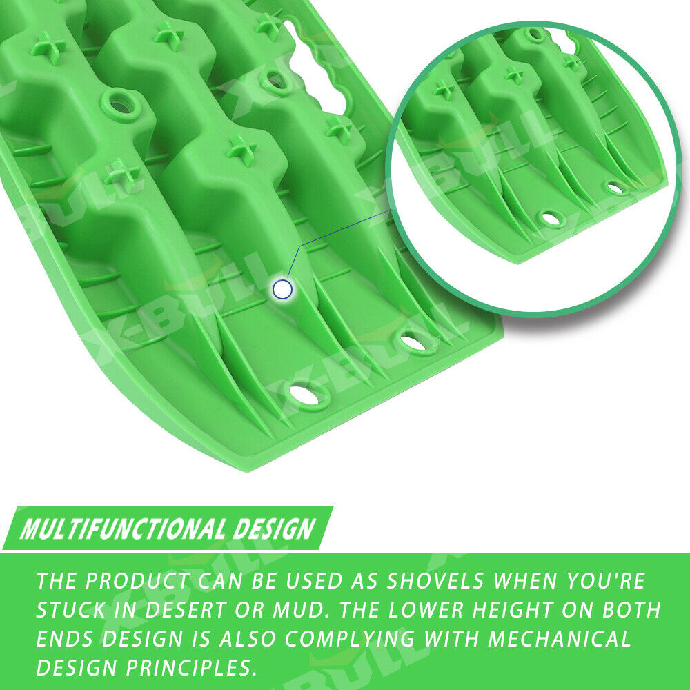 X-BULL Recovery tracks Sand tracks 2 Pairs Sand / Snow / Mud 10T 4WD Gen 3.0 - Green - image9