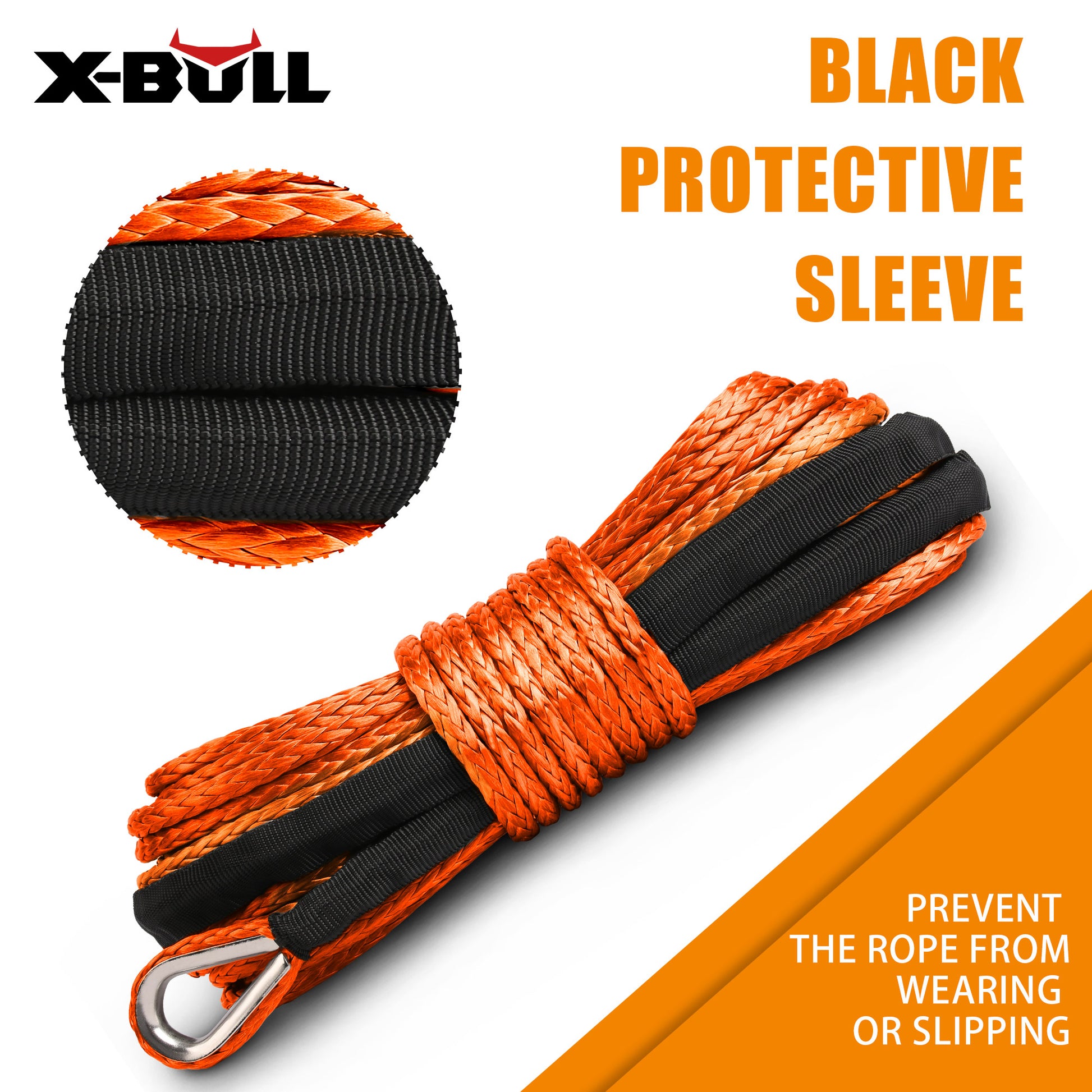 X-BULL Winch Rope Dyneema Synthetic Rope 5.5mm x 13m Tow Recovery Offroad 4wd - image3