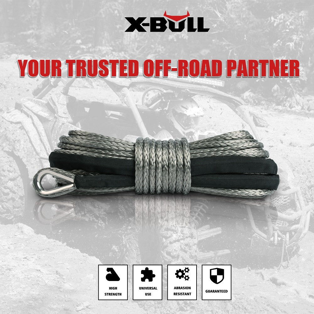 X-BULL Winch Rope 5.5mm x 13m Dyneema Synthetic Rope Tow Recovery Offroad 4wd4x4 - image1