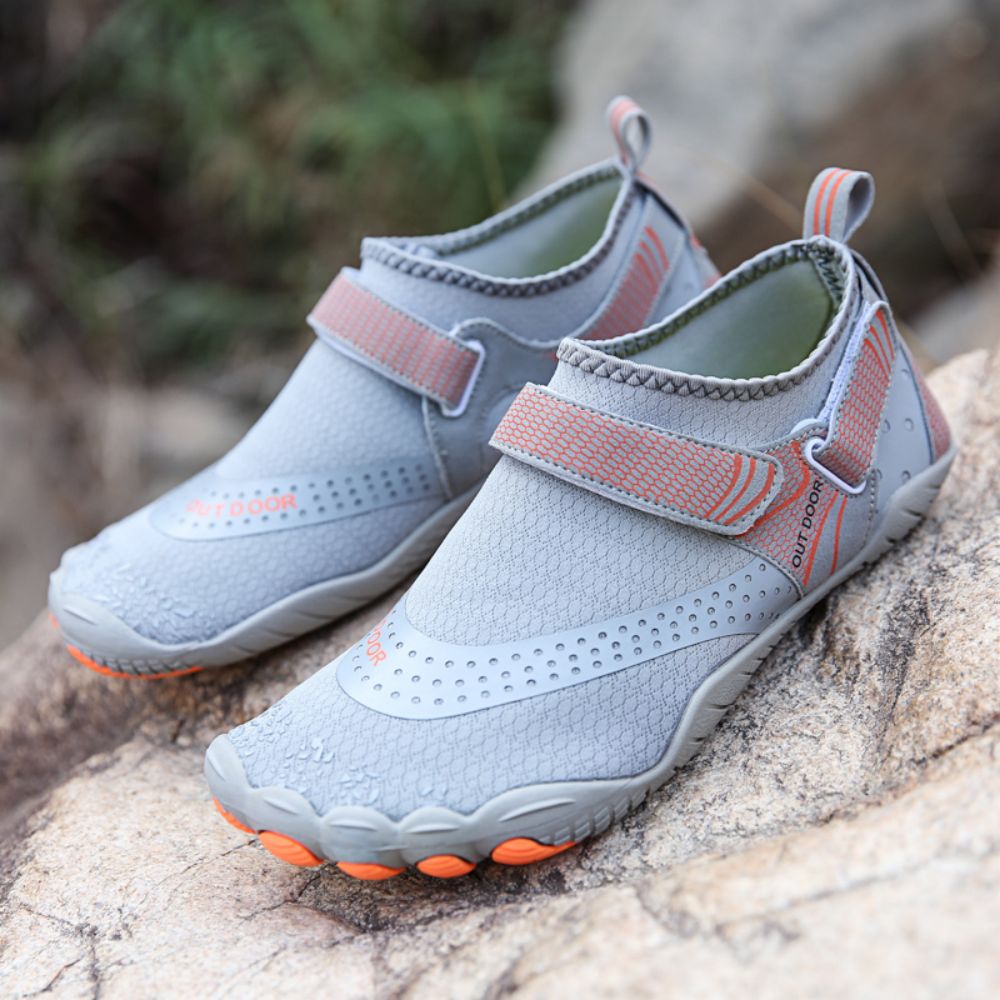 Men Women Water Shoes Barefoot Quick Dry Aqua Sports Shoes - Grey Size EU37 = US4 - image7