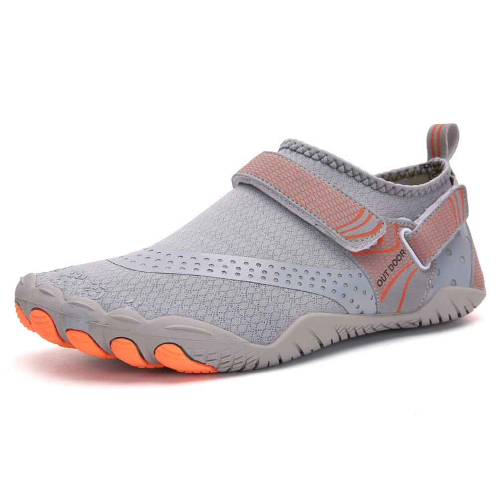 Men Women Water Shoes Barefoot Quick Dry Aqua Sports Shoes - Grey Size EU37 = US4 - image2