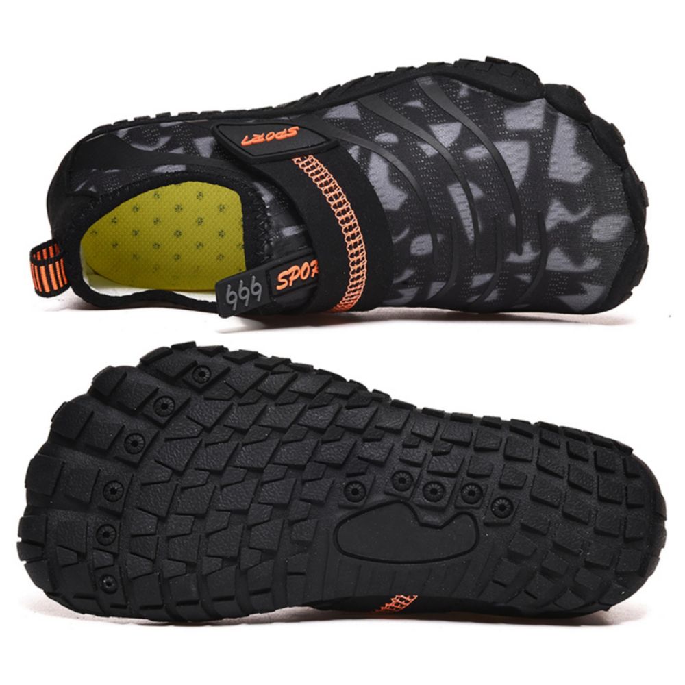 Kids Water Shoes Barefoot Quick Dry Aqua Sports Shoes Boys Girls (Pattern Printed) - Black Size Bigkid US2=EU32 - image2