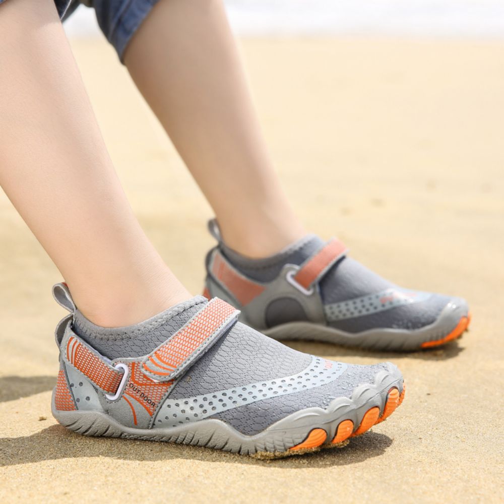 Kids Water Shoes Barefoot Quick Dry Aqua Sports Shoes Boys Girls - Grey Size Bigkid US2=EU32 - image7