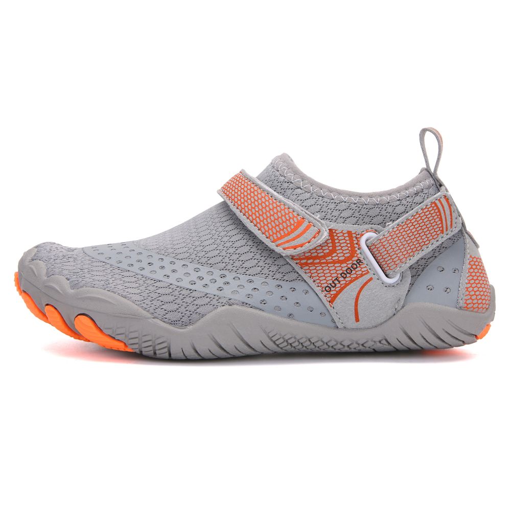 Kids Water Shoes Barefoot Quick Dry Aqua Sports Shoes Boys Girls - Grey Size Bigkid US3 = EU34 - image2