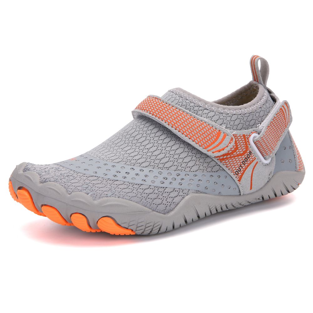 Kids Water Shoes Barefoot Quick Dry Aqua Sports Shoes Boys Girls - Grey Size Bigkid US3 = EU34 - image1