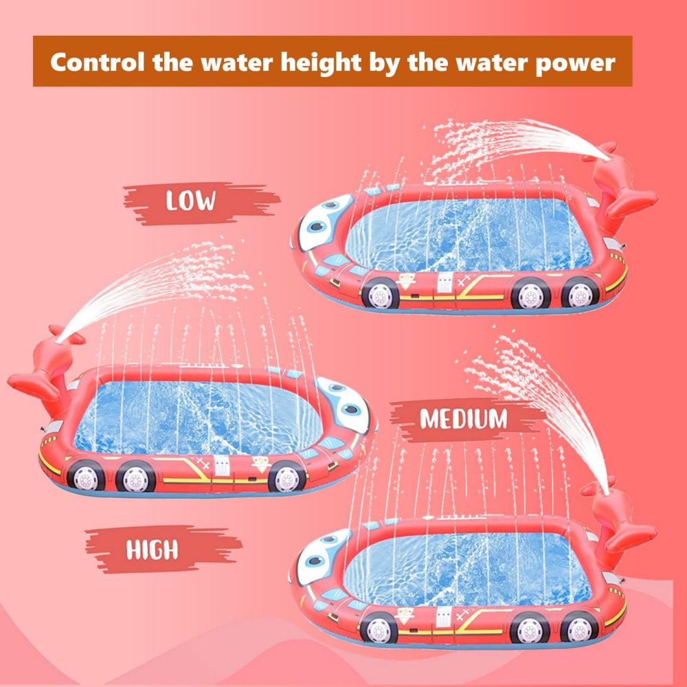 Inflatable Sprinkler Pool for Kids - Fire Engine - image3