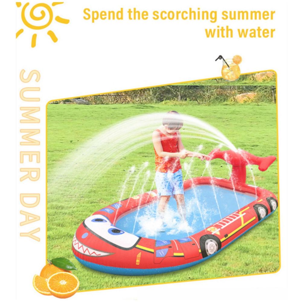 Inflatable Sprinkler Pool for Kids - Fire Engine - image6