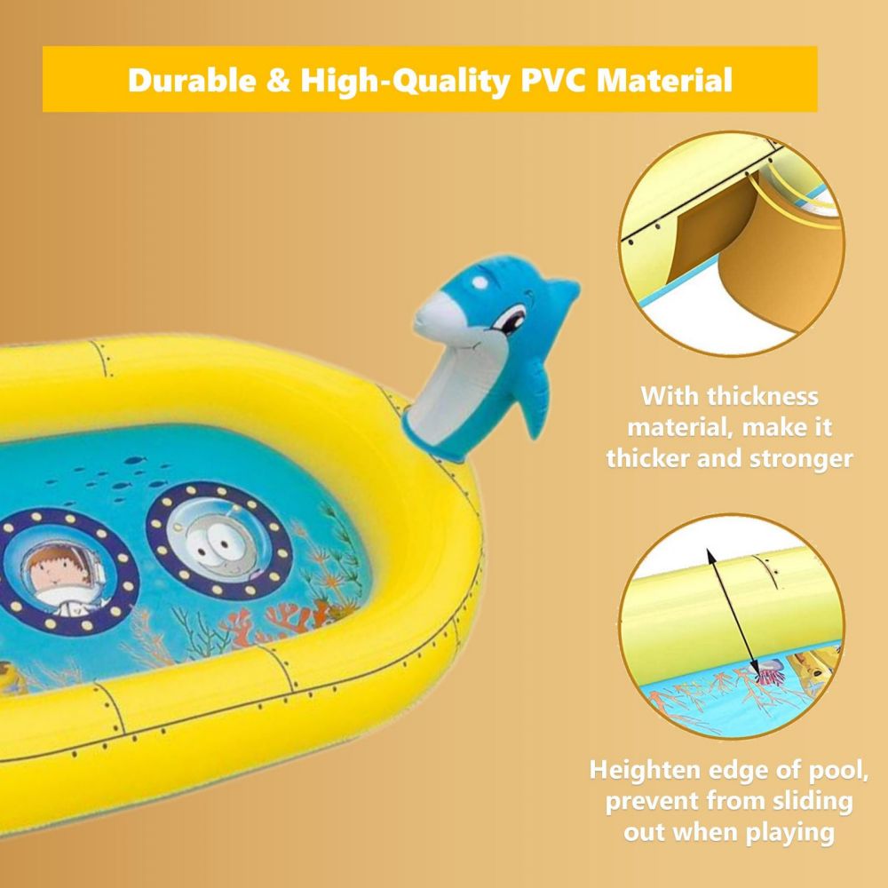 Inflatable Sprinkler Pool for Kids - Submarine - image3