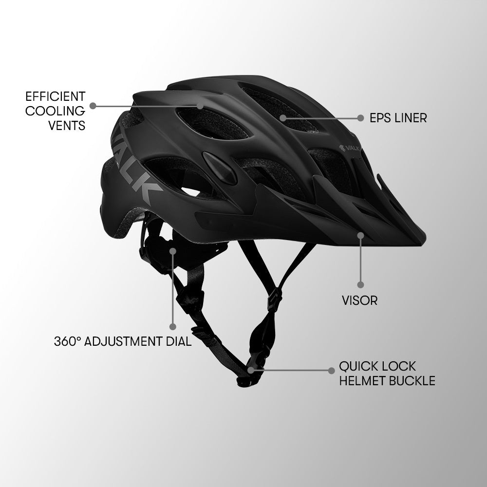 VALK Mountain Bike Helmet Small 54-56cm Bicycle MTB Cycling Safety Accessories - image2