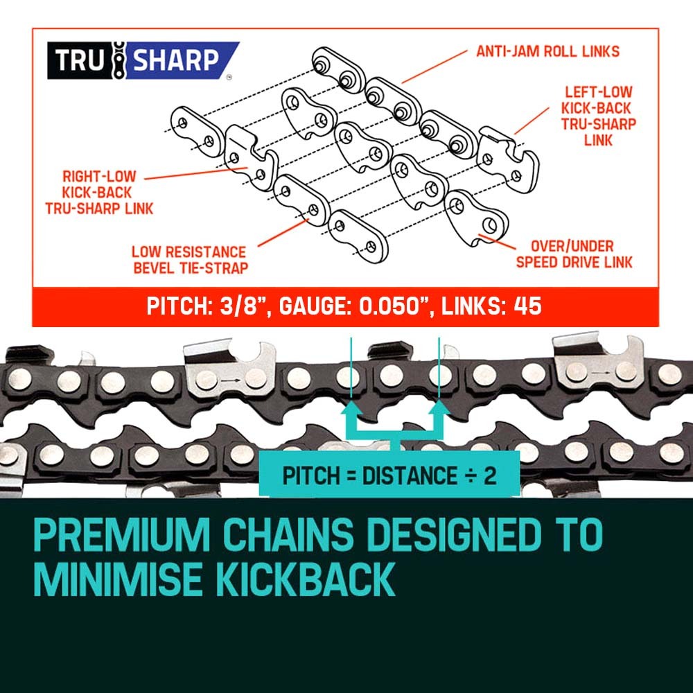 Baumr-AG 12 Chainsaw Chain 12in Bar Spare Part Replacement Suits Pole Saws - image3