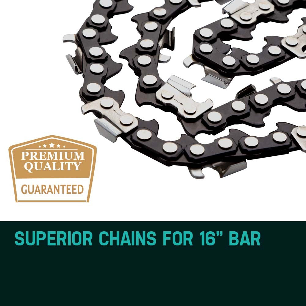 2 X 16 Baumr-AG Chainsaw Chain 16in Bar Replacement Suits SX38 38CC Saws - image2