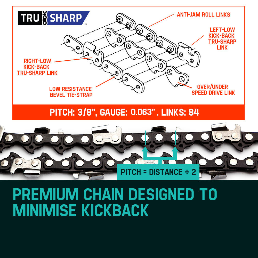 2 X 24 Chainsaw Chain 24in Bar Replacement Suits 72CC 76CC 82CC Saws - image3