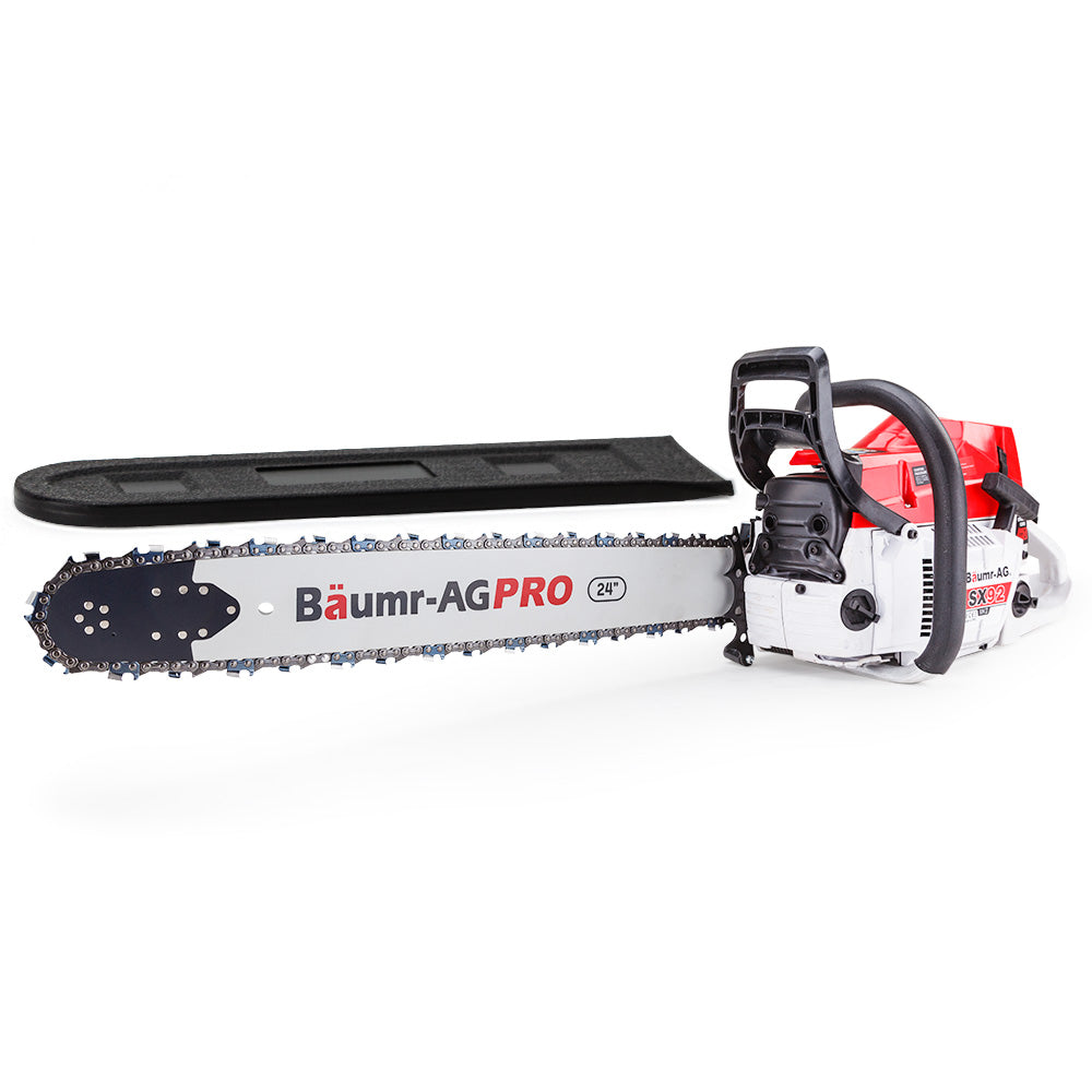 BAUMR-AG Petrol Commercial Chainsaw 24 Bar E-Start Chain Saw Top Handle Pruning - image1