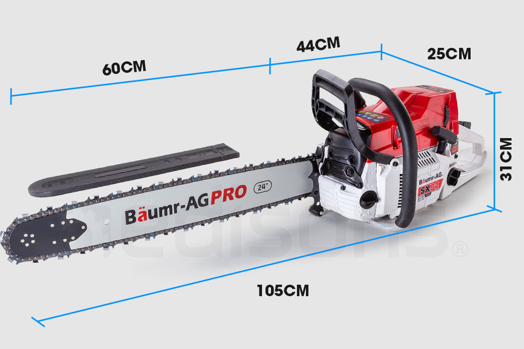 BAUMR-AG Petrol Commercial Chainsaw 24 Bar E-Start Chain Saw Top Handle Pruning - image6