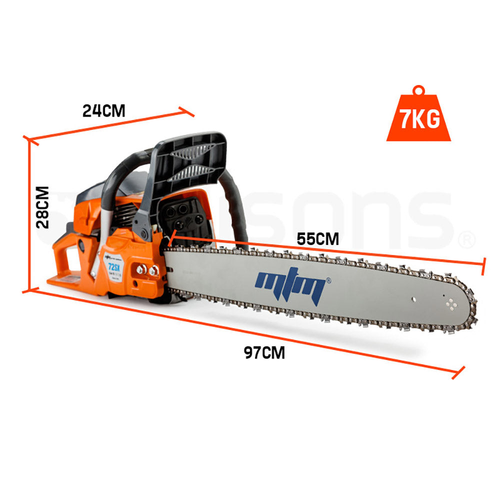 MTM Petrol Commercial Chainsaw 22 Bar Chain Saw E-Start Tree Pruning Top Handle - image6