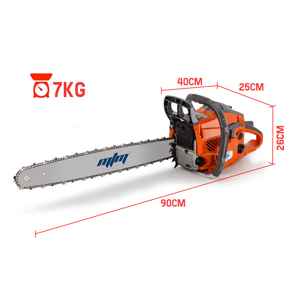 MTM Chainsaw Petrol Commercial 20 Bar E-Start Tree Pruning Chain Saw HP - image6