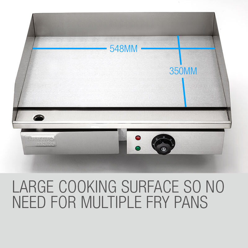 THERMOMATE Electric Griddle Grill BBQ Hot Plate Commercial Stainless Steel - image3