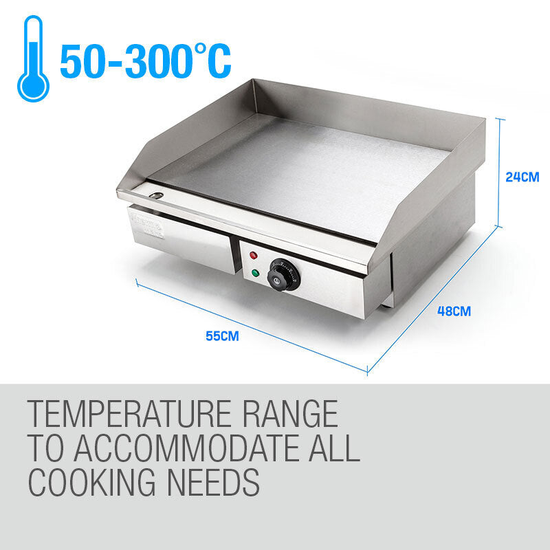 THERMOMATE Electric Griddle Grill BBQ Hot Plate Commercial Stainless Steel - image5