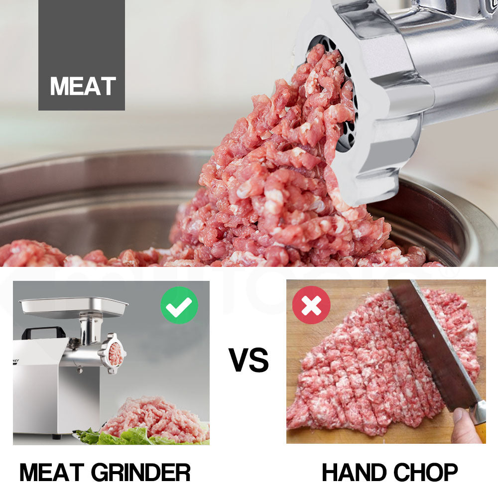 EUROCHEF Meat Grinder Mincer Food Commercial Electric Machine Chopper Shredder - image7