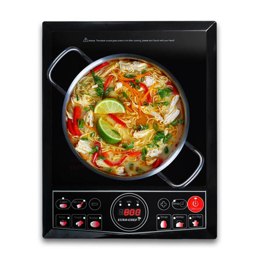 EuroChef Electric Induction Cooktop Portable Kitchen Cooker Ceramic Cook Top - image1