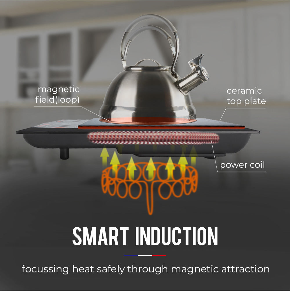 EuroChef Electric Induction Cooktop Portable Kitchen Cooker Ceramic Cook Top - image7