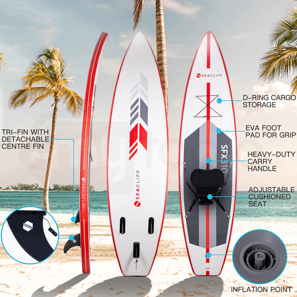 SEACLIFF Stand Up Paddle Board - Inflatable SUP Surf Kayak Paddleboard Race - image2