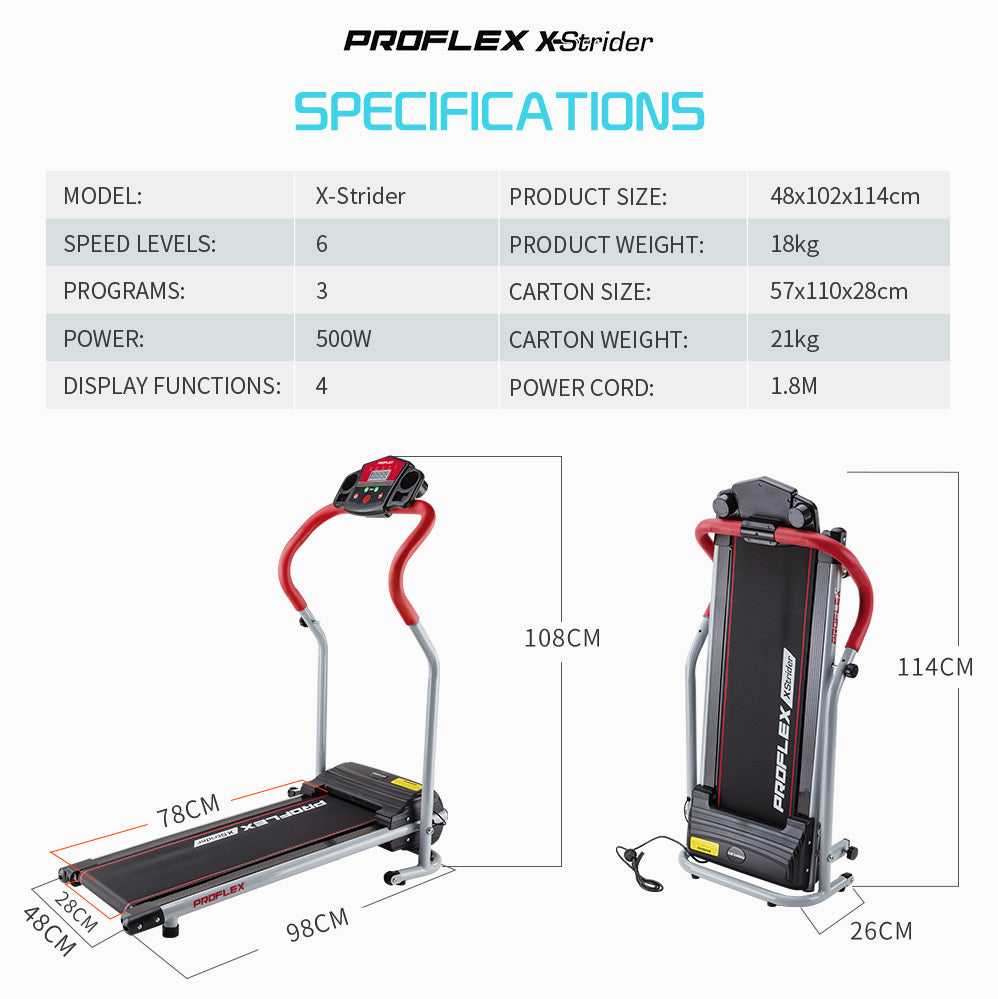 PROFLEX Electric Mini Walking Treadmill Compact Exercise Equipment Fitness Machine - image6