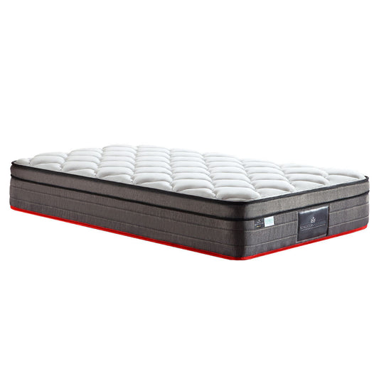 Kingston Slumber Mattress KING SINGLE Size Bed Euro Top Pocket Spring Bedding Foam 34CM - image1