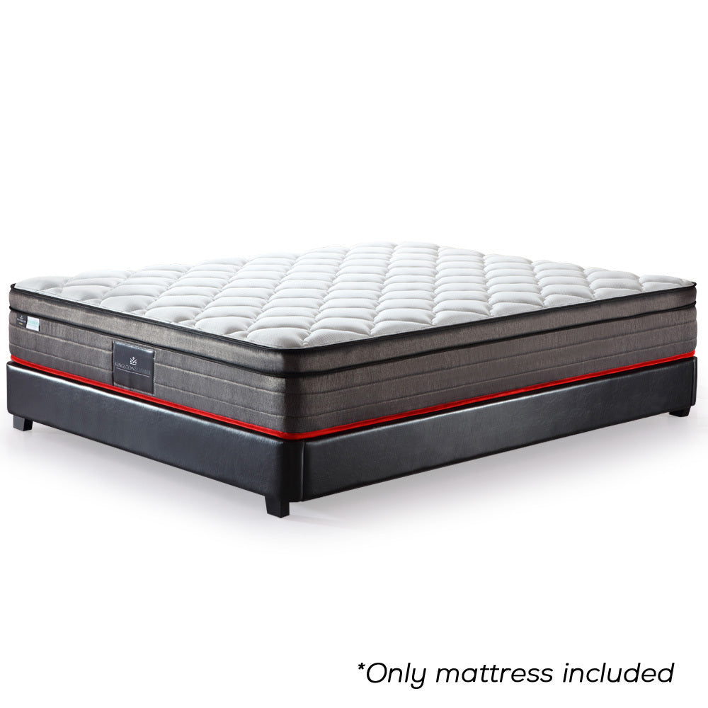 Kingston Slumber Mattress QUEEN Size Bed Euro Top Pocket Spring Bedding Firm Foam 33CM - image2