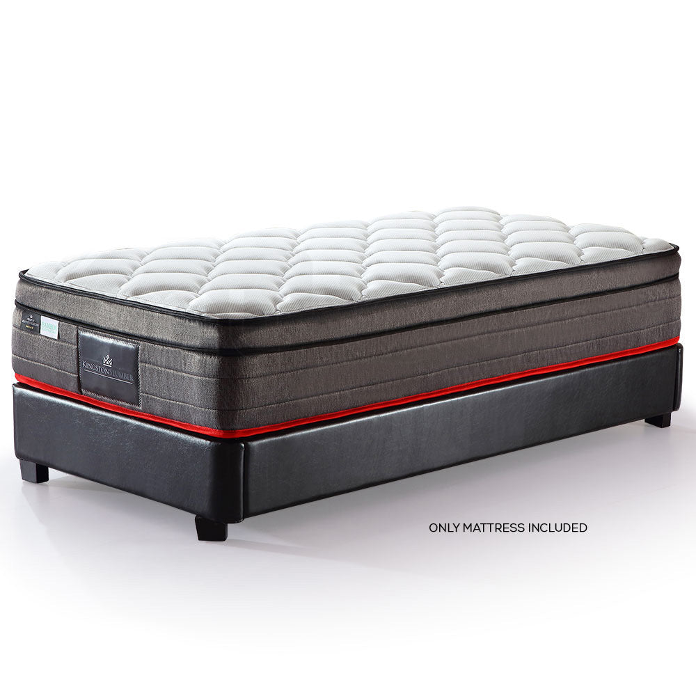 Kingston Slumber Mattress SINGLE Size Bed Euro Top Pocket Spring Bedding Firm Foam 34CM - image2