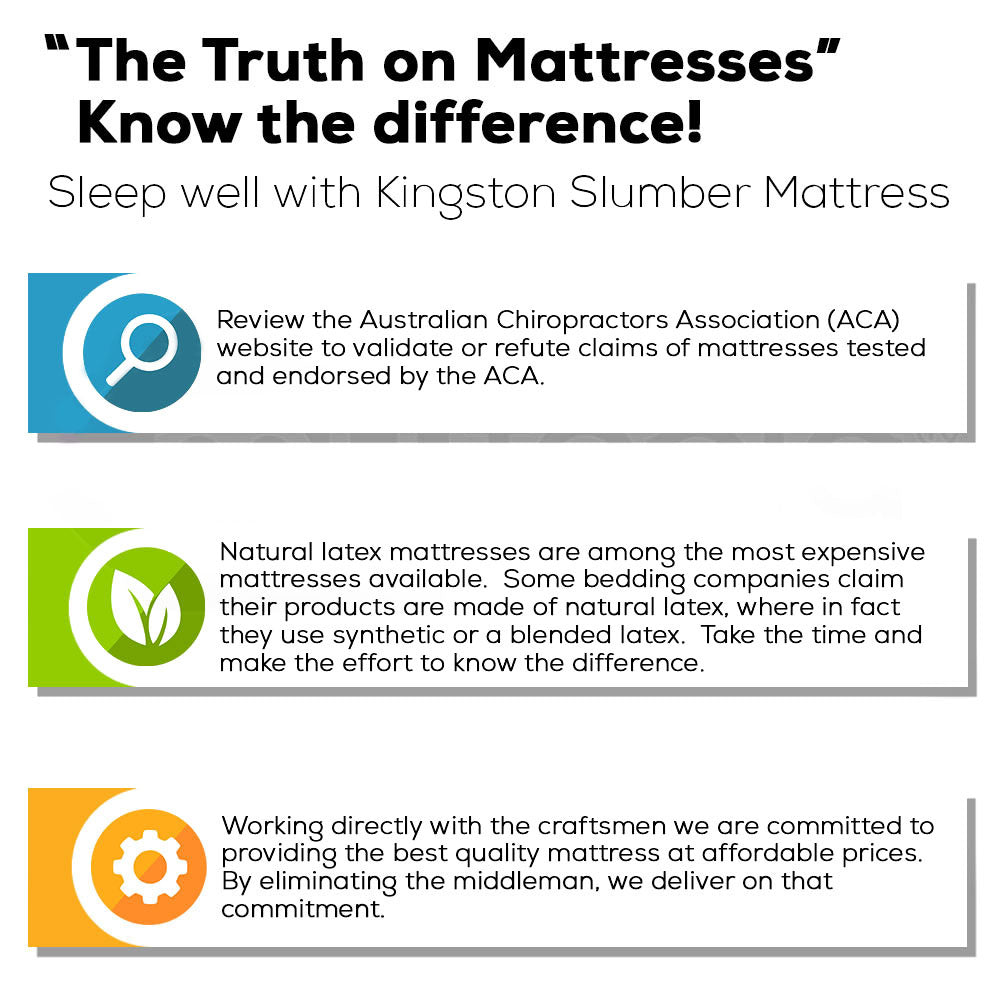 Kingston Slumber Mattress SINGLE Size Bed Euro Top Pocket Spring Bedding Firm Foam 34CM - image4