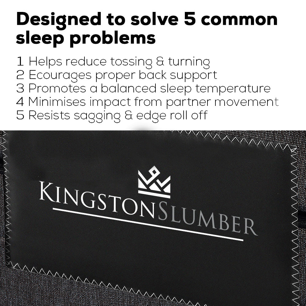 Kingston Slumber Mattress SINGLE Size Bed Euro Top Pocket Spring Bedding Firm Foam 34CM - image9