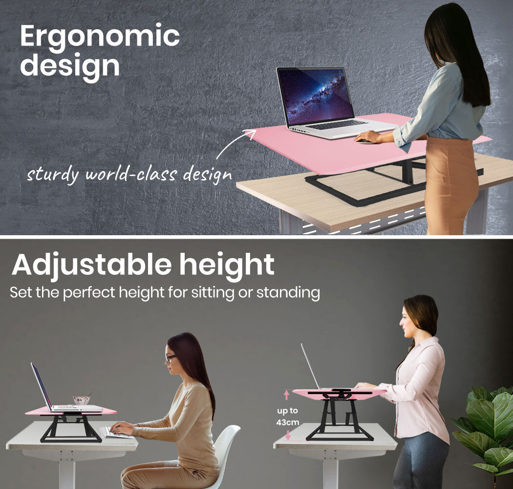 FORTIA Desk Riser Laptop Sit Stand Height Adjustable Standing Computer Monitor - image4